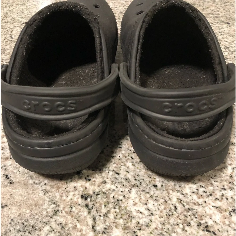 Crocs Classic Lined Clogs Unisex Black Size 10 Women Size 8 Men - Picture 9 of 16